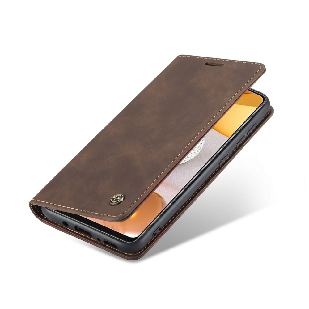 Samsung Galaxy S21 5G Leder Tasche Flip Wallet Etui mit Kartenfächern - Dunkelbraun