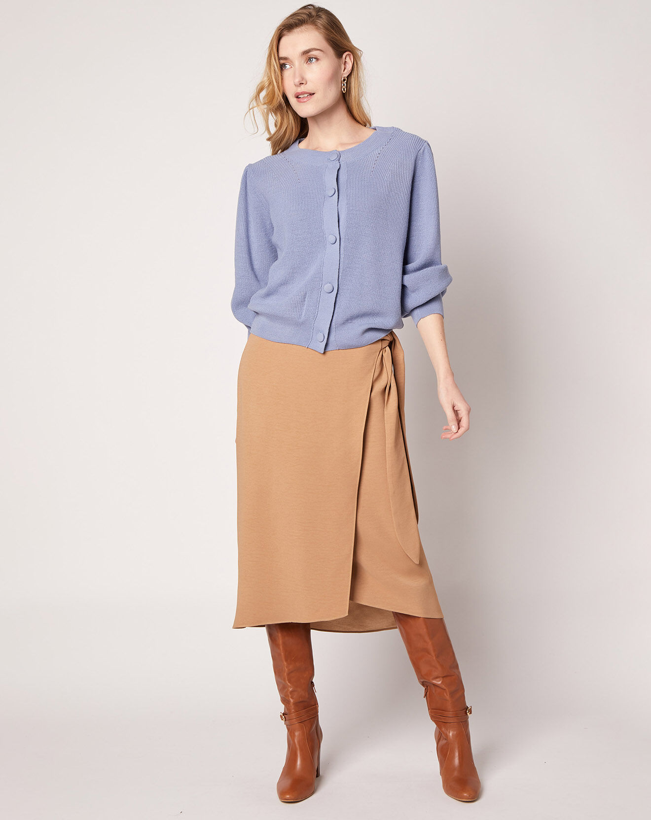 An'ge Cardigan en Laine mélangée Lemercier stone