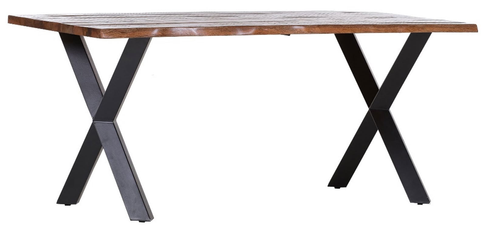Esstisch Cortina 180 x 90 cm Mango Massiv Natur Baumkante