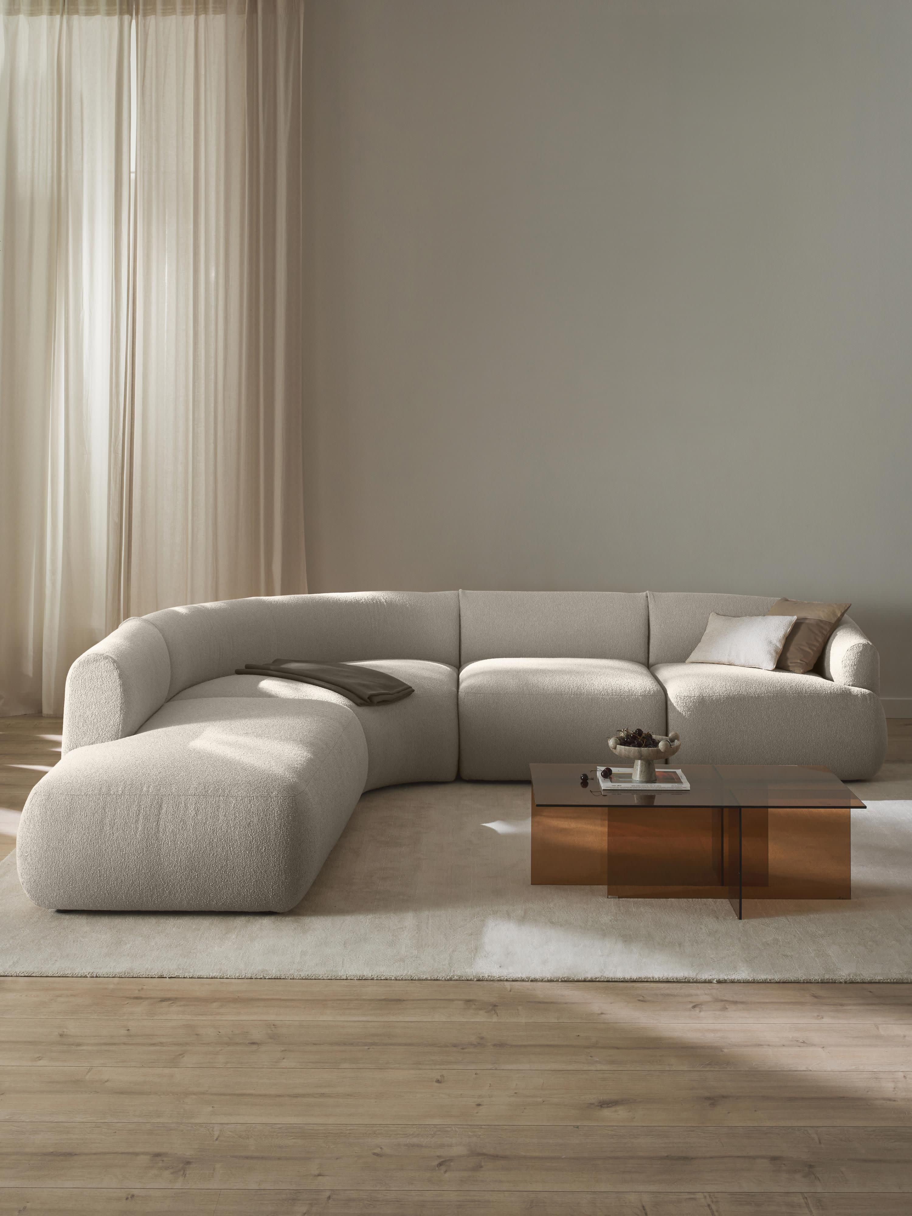 Modulaire bouclé hoekbank Sofia (4 zits)