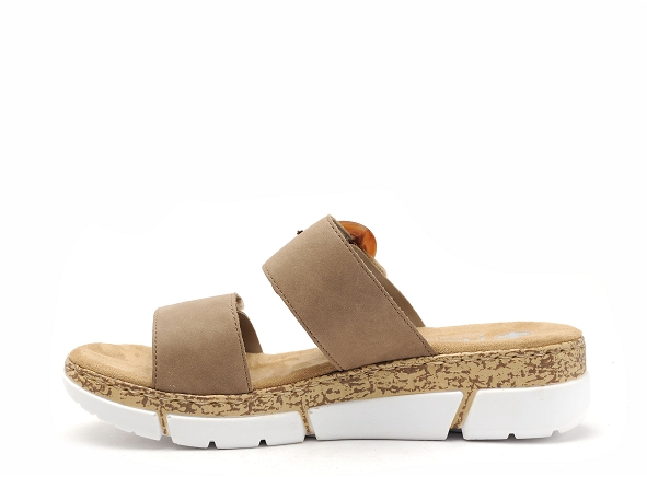 Rieker mules et sabots plats femme v2392 beige