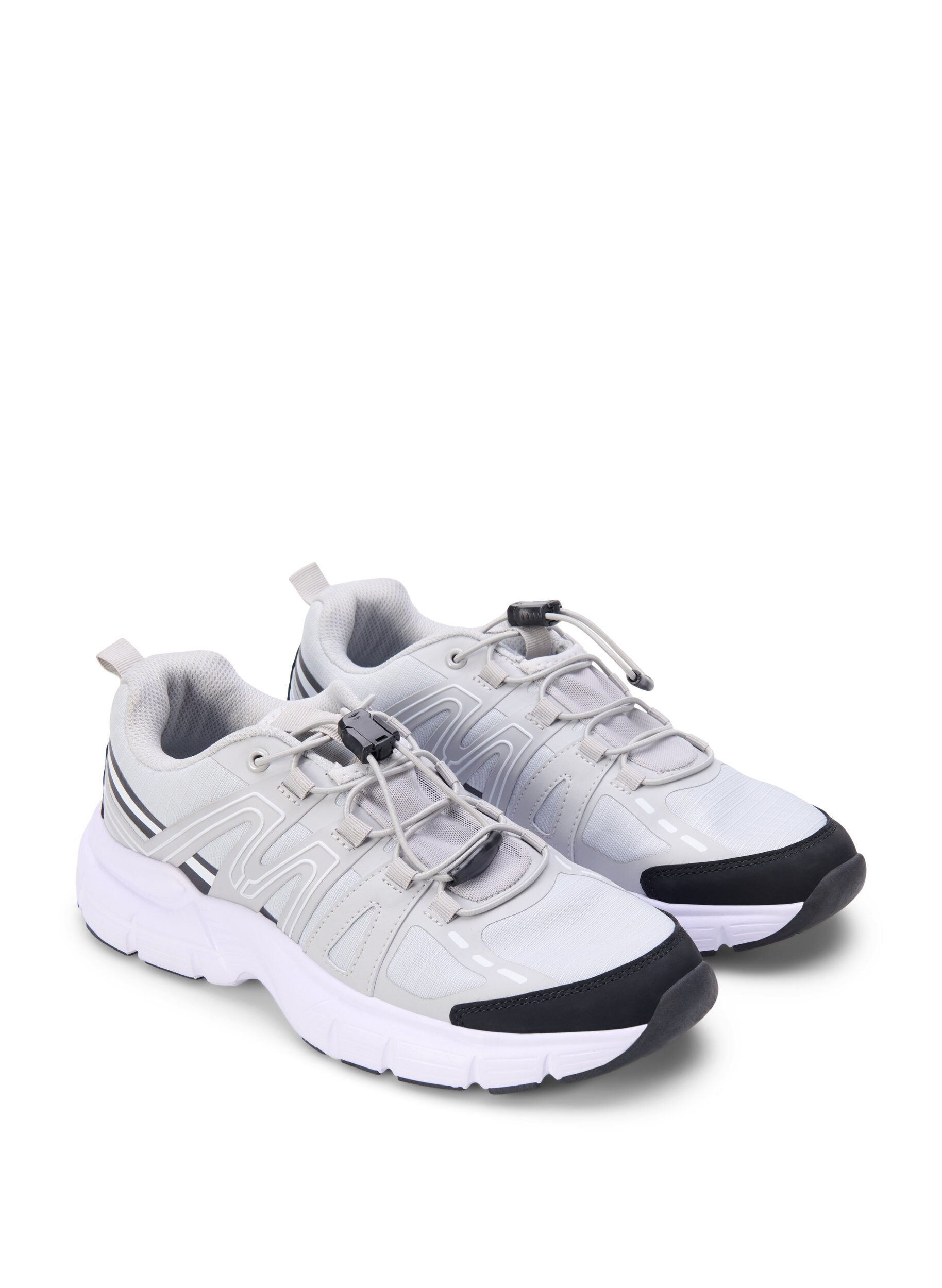 Wide fit - Sneakers med elastiske snørebånd
