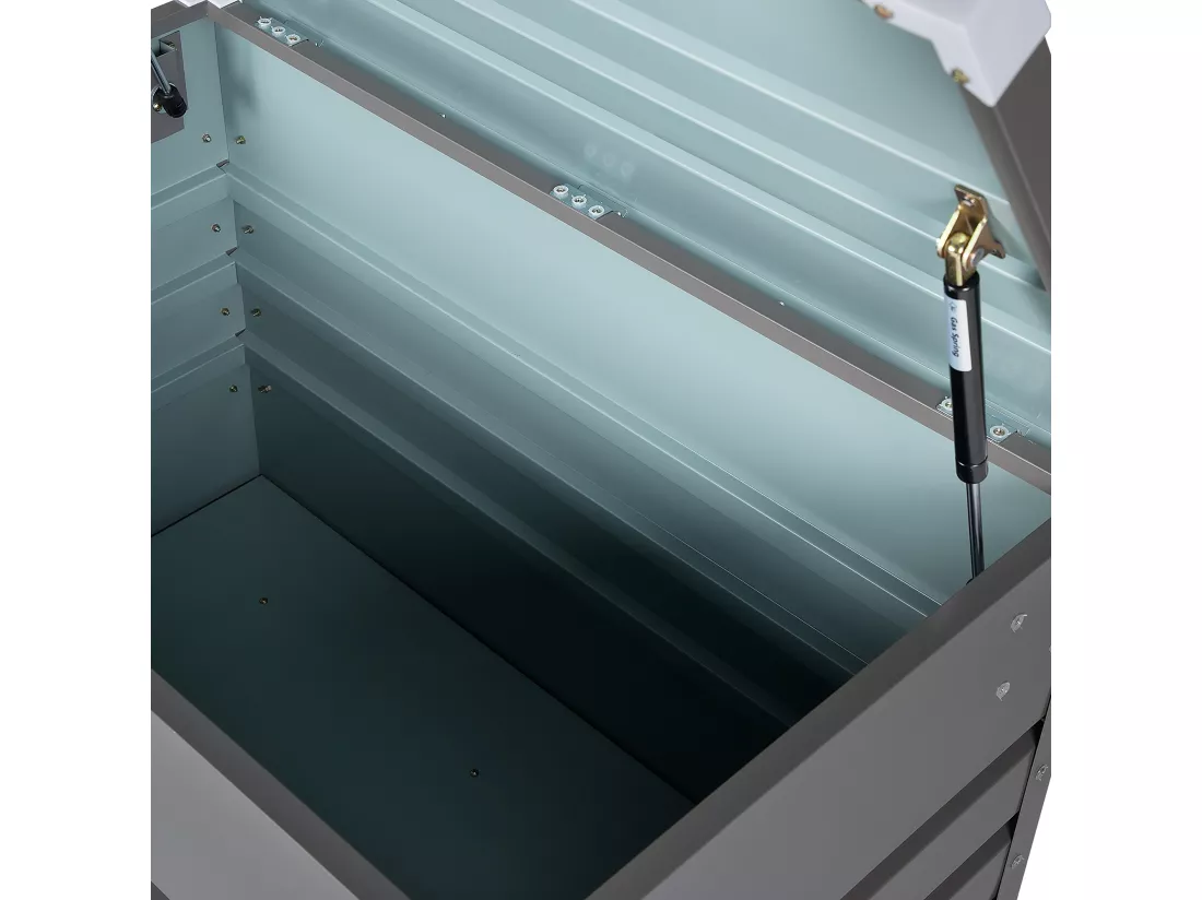 Coffre de rangement CEBROSA Métal 132 cm 62 cm Gris