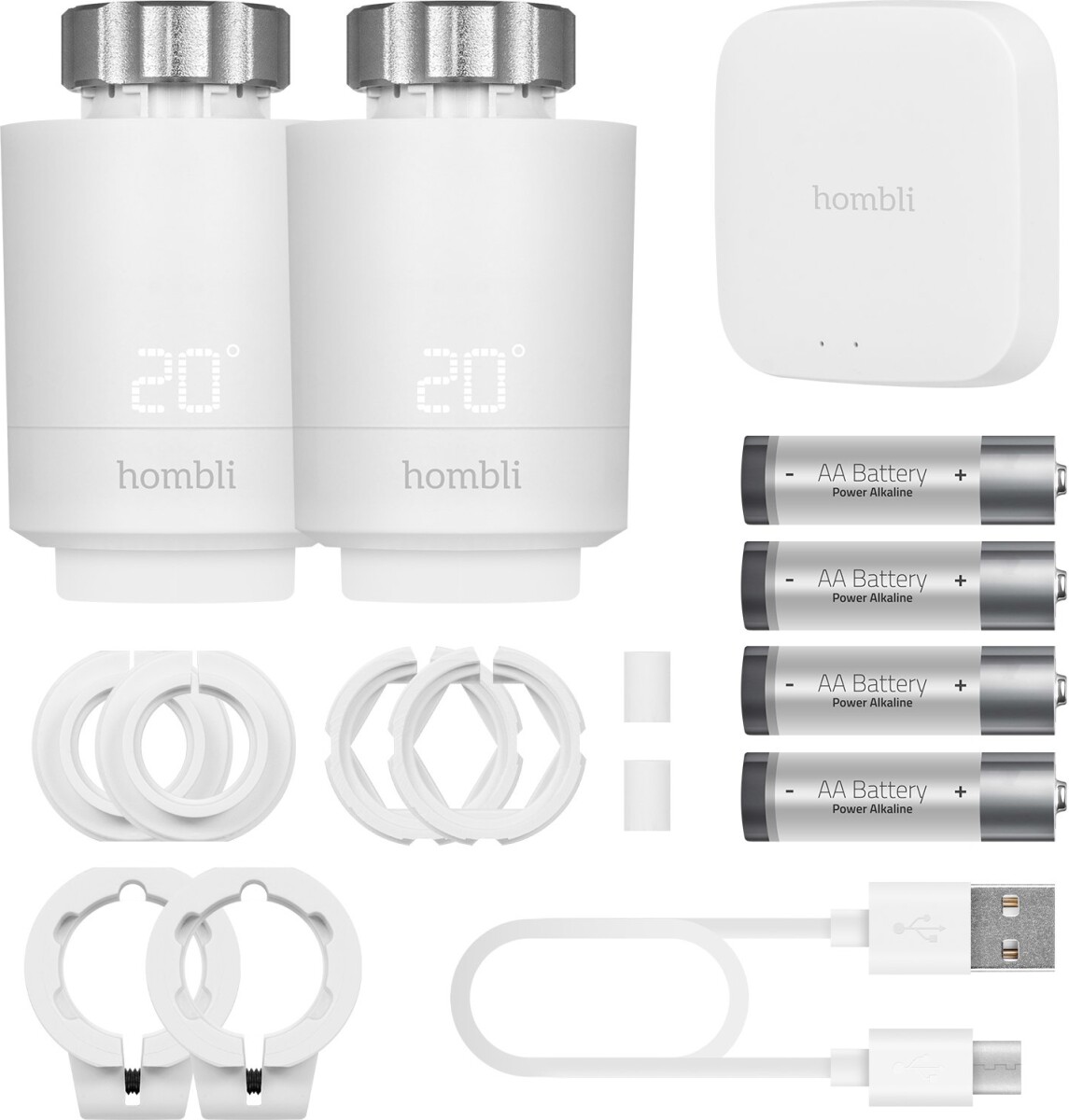 Hombli - Smart Radiator Termostat Start Kit - 2 Stk + Bridge
