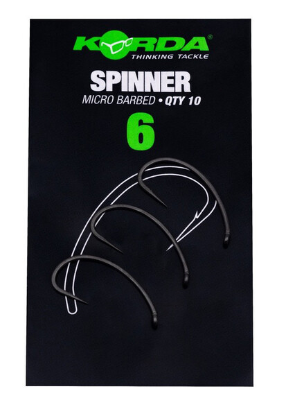 Hameçons carpe sans ardillon Korda Spinner (10 pcs)