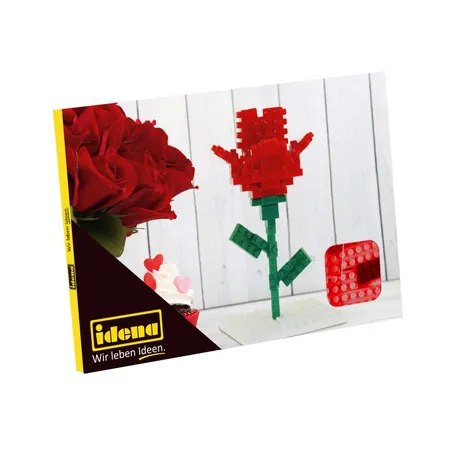 Idena Minibaustein Postkarte Blume, Rose