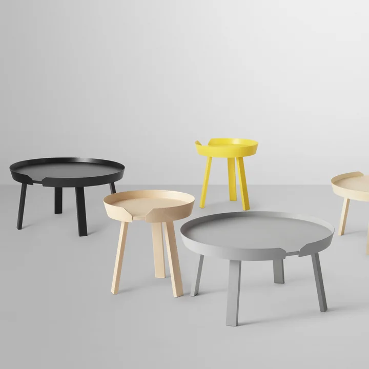 Muuto - Around Beistelltisch, Ø 45 cm, schwarz