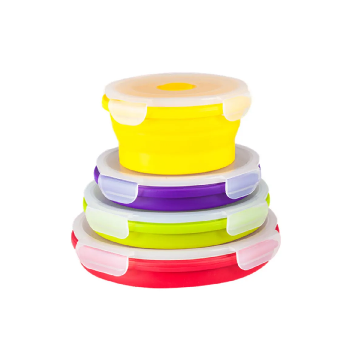 Ensemble 4 Récipients Pliables en Silicone
