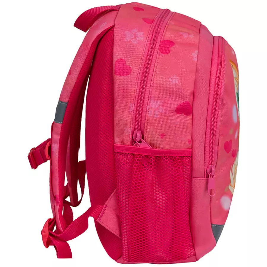 Belmil Kindergartenrucksack Kiddy Plus Kindergartenrucksack für 3-6 Jährige Kinder mit Brustgurt Cute Puppy