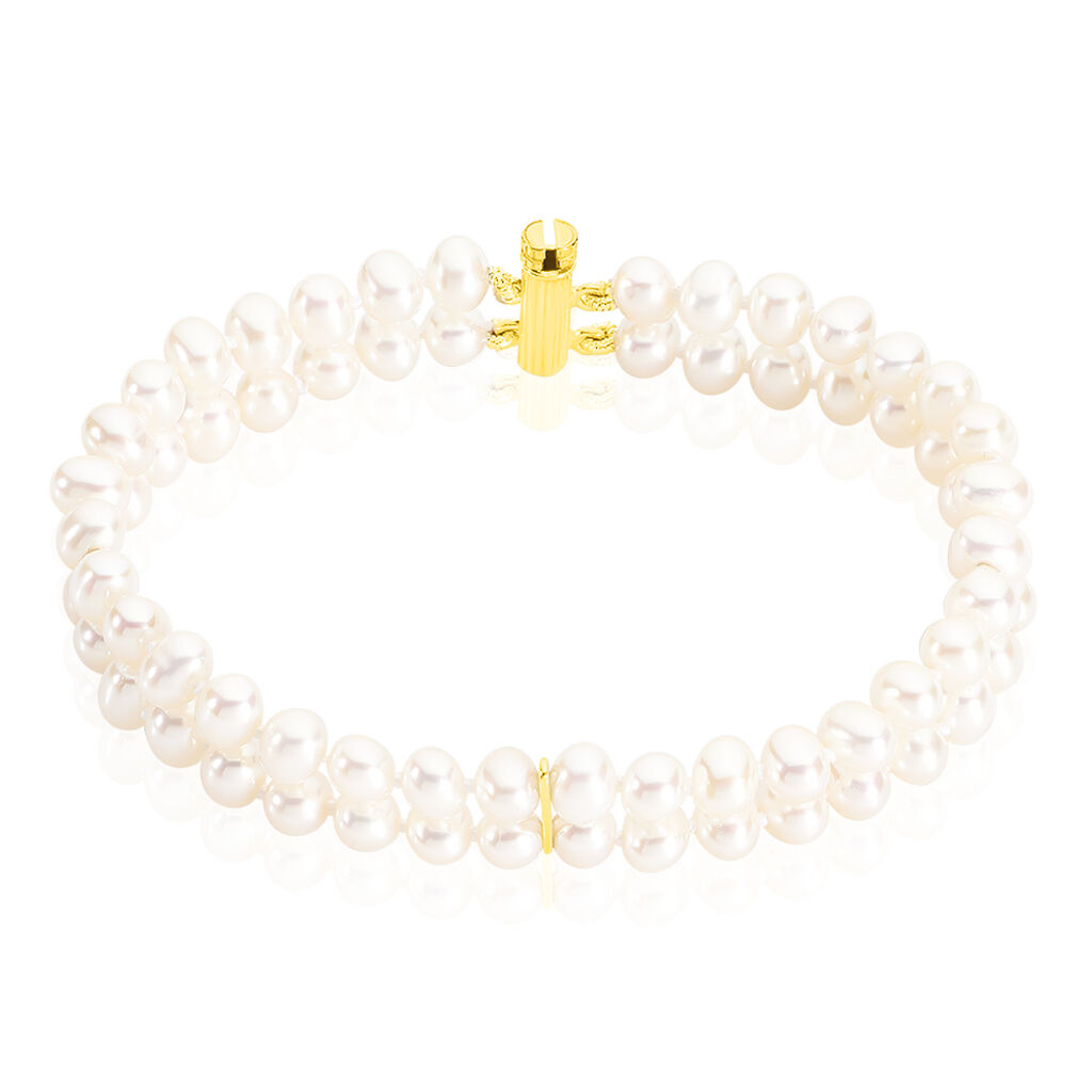Bracelet Silene Or Jaune Perle De Culture