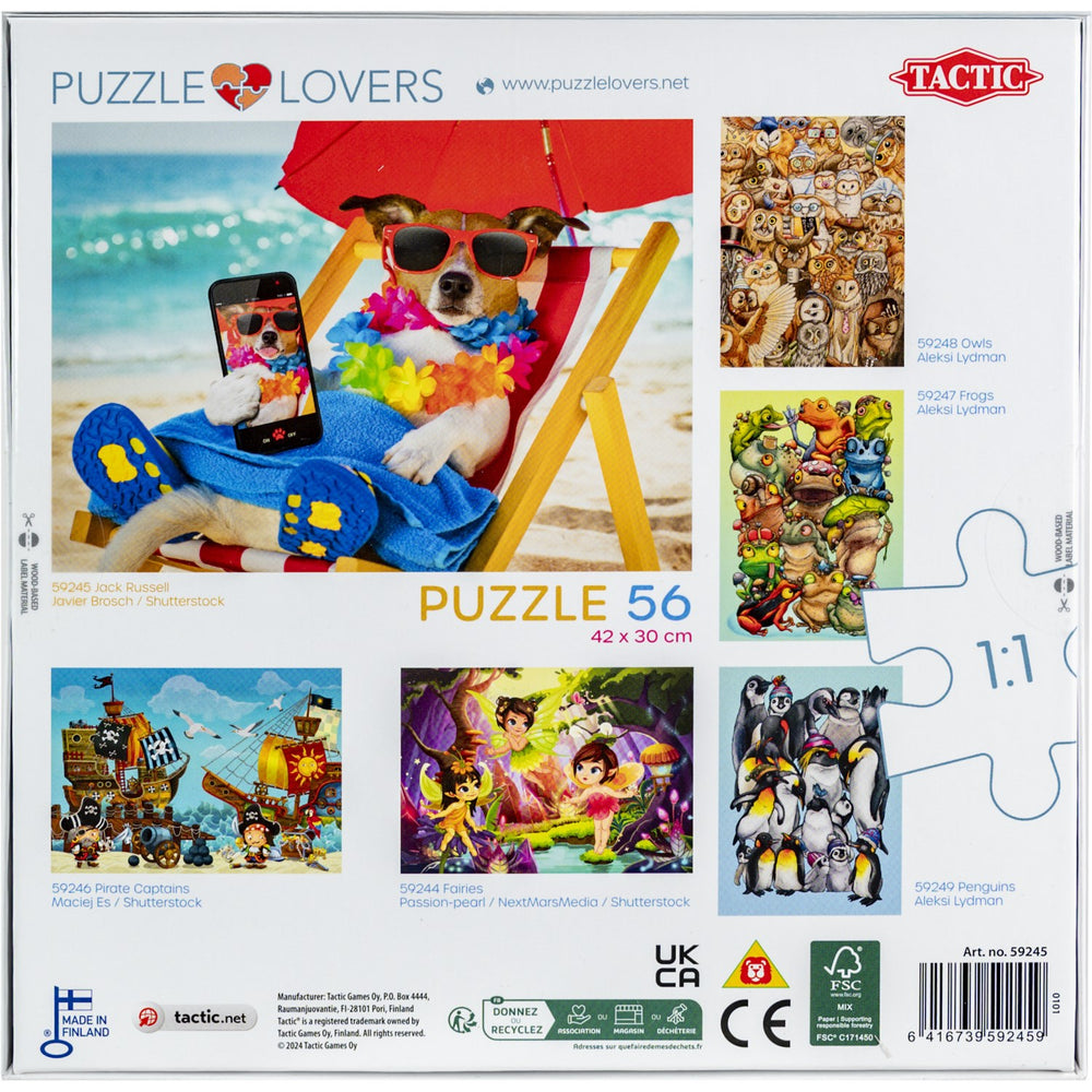 Køb Tactic Games Puzzle Lovers, Dog Resting 56 Pcs Puzzle