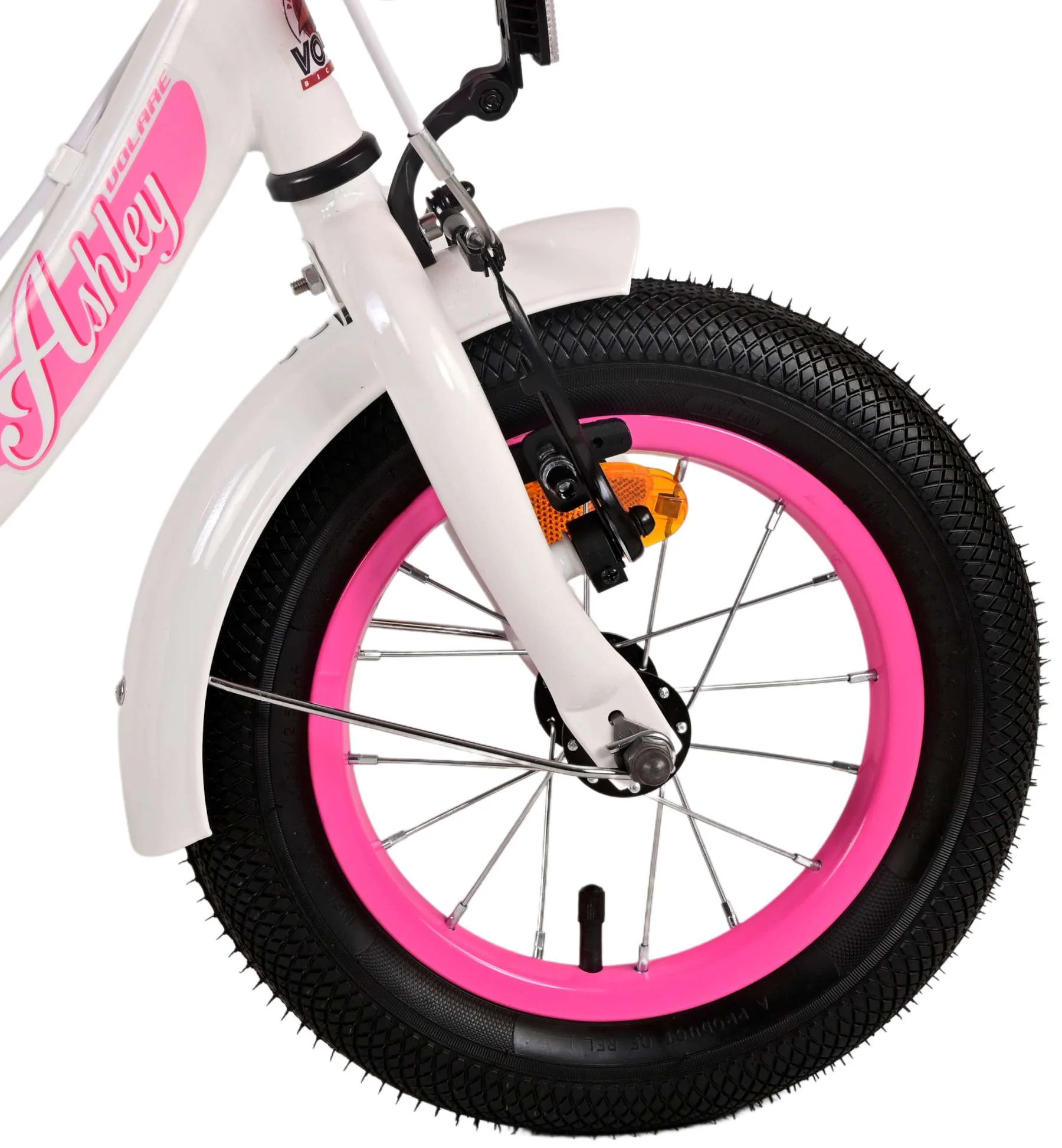 VOLARE Kinderfahrrad Ashley12 Zoll ohne Rücktrittbremse, weiß