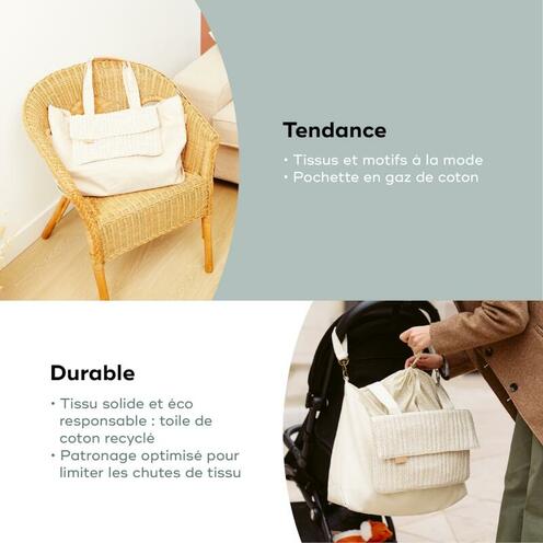 Sac à langer Tote bag - Ecru - BABYMOOV
