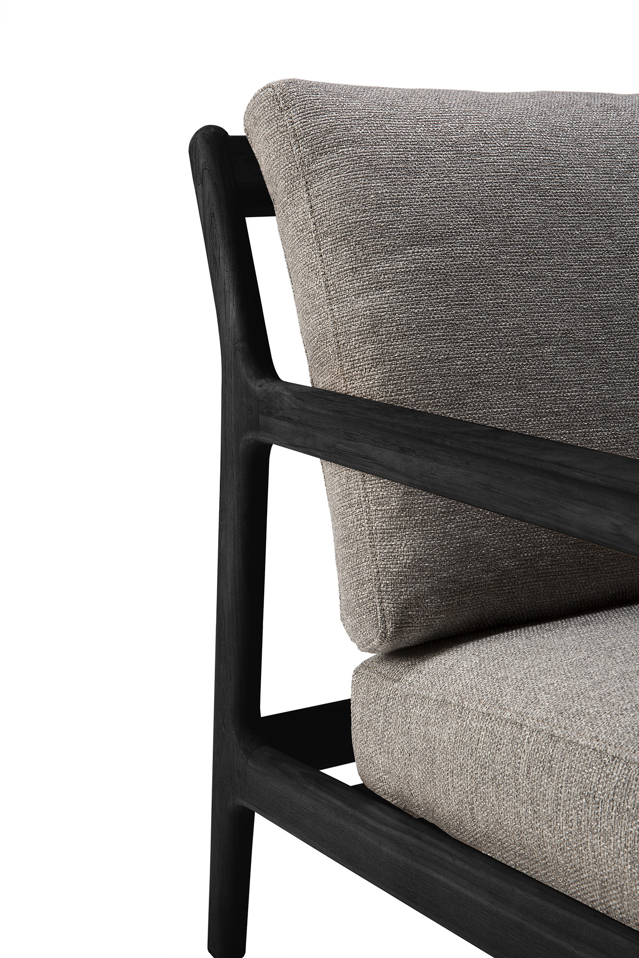 Teak Jack sofa 265cm - zwart - compleet - mocha kussen
