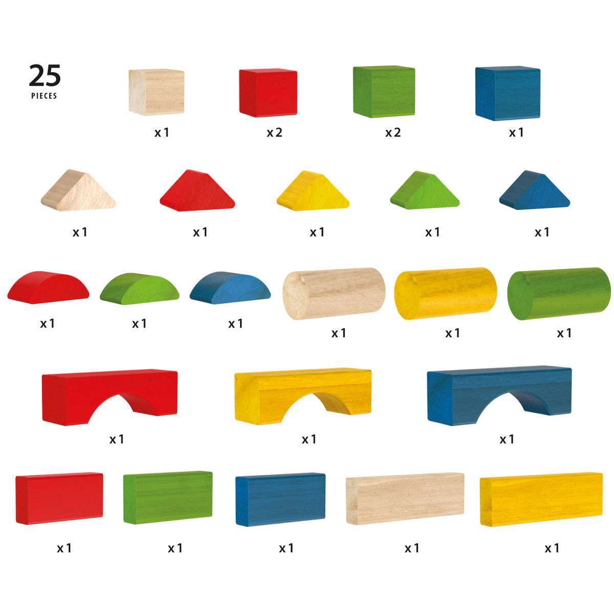 BRIO Spiel Bunte Holzbausteine 25Teile