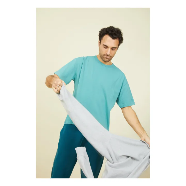 SMALLABLE BASICS T-Shirt Oversize Homme Coton Bio | Vert Menthe