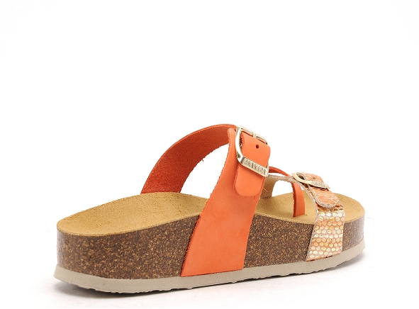 Plakton mules et sabots plats femme cp bombay orange