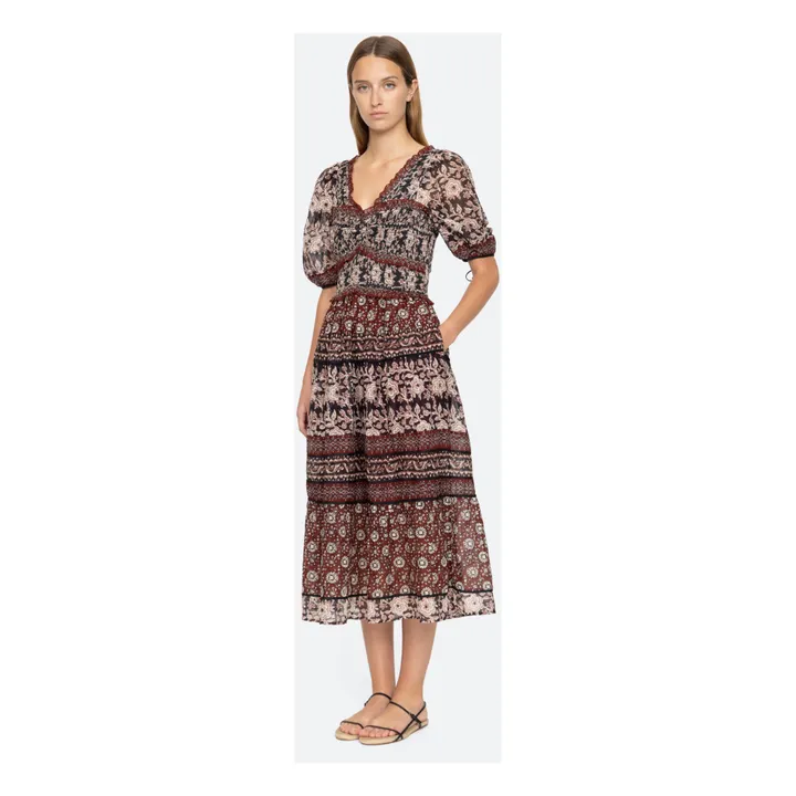 Sea NY Robe Smockée Danae | Bordeaux
