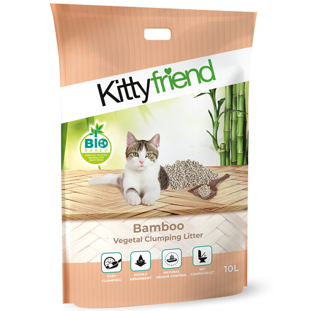 Kitty Friend Kattenbakvulling Vegetal Bamboo Clumping Litter10 liter