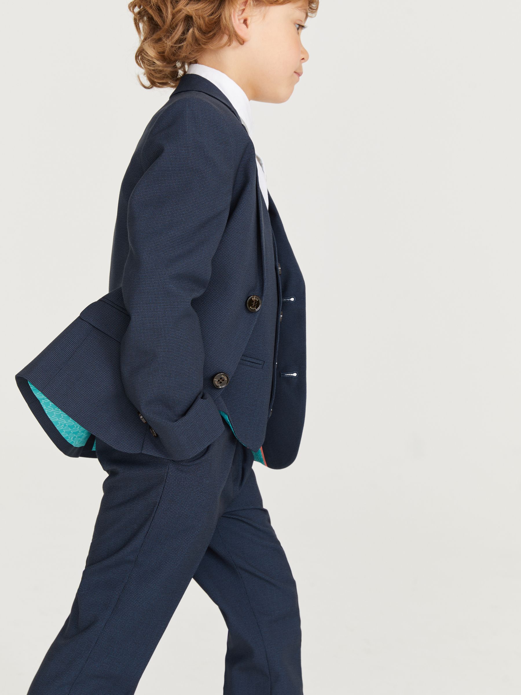Marineblauw - Baker By Ted Baker kostuumjasje