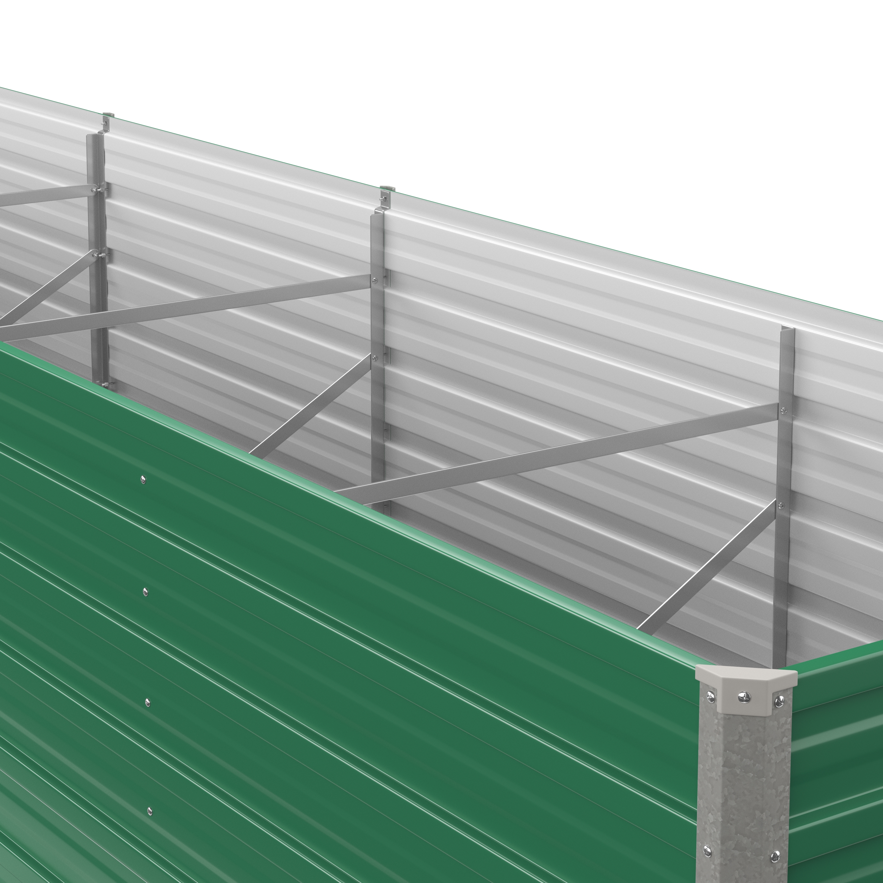 Hochbeet Stahl 400 x 80 x 77 cm