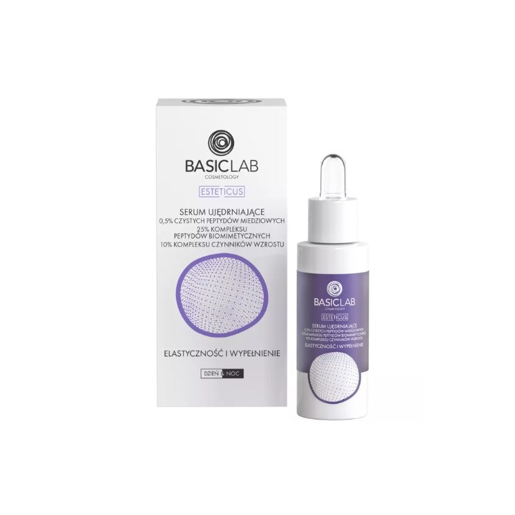 BasicLab Esteticus Verstevigend Serum met 0,5 % zuivere koperpeptiden en 25% biomimetische peptiden 30 ml