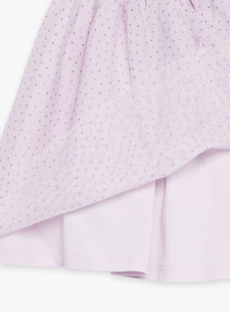 Jupe pailletée violette