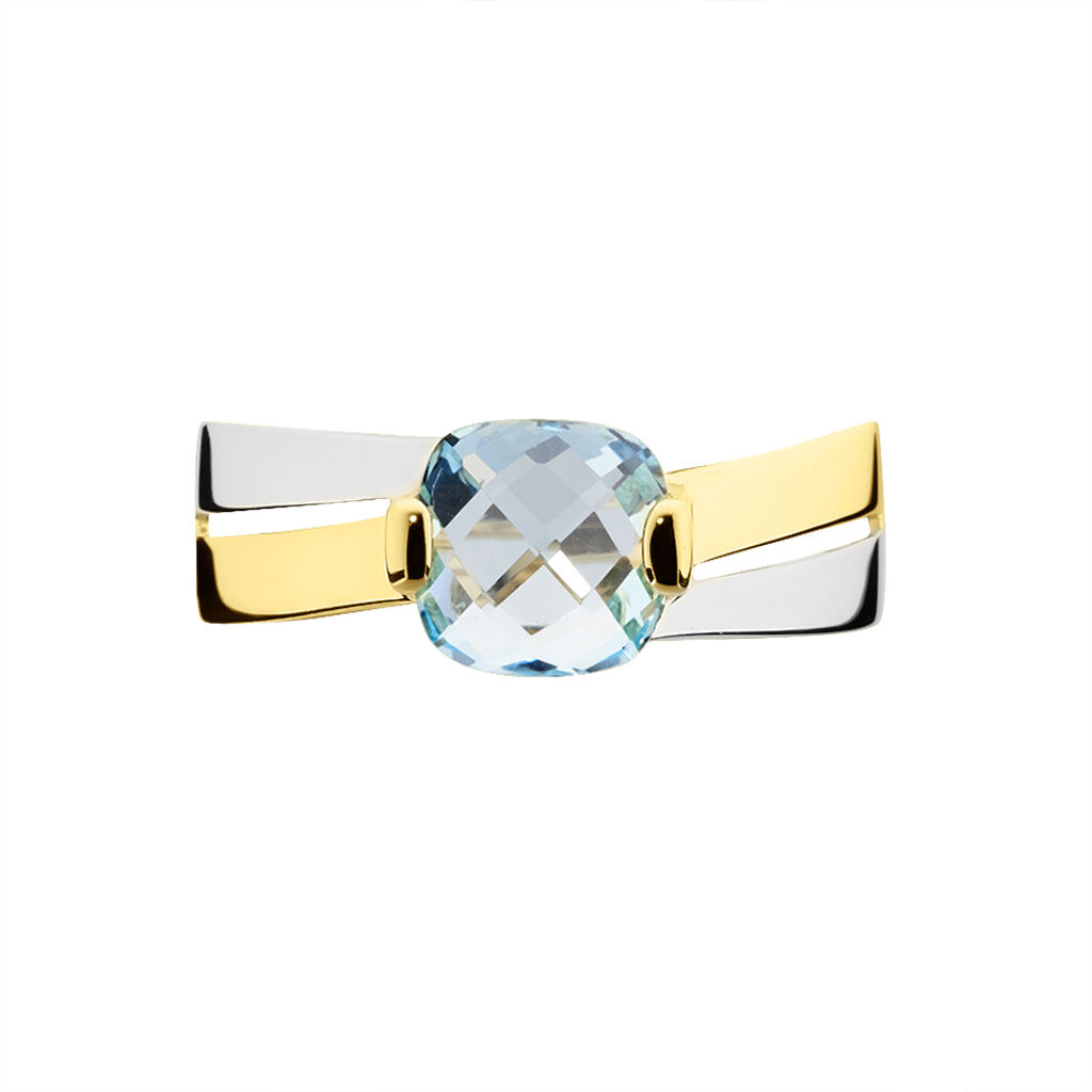 Bague Suzana Or Bicolore Topaze