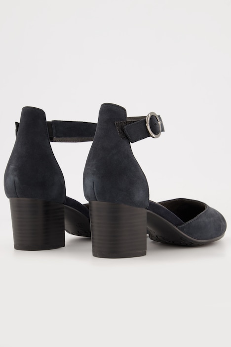 Tamaris Comfort Leder-Pumps, Klettriegel, Komfortweite