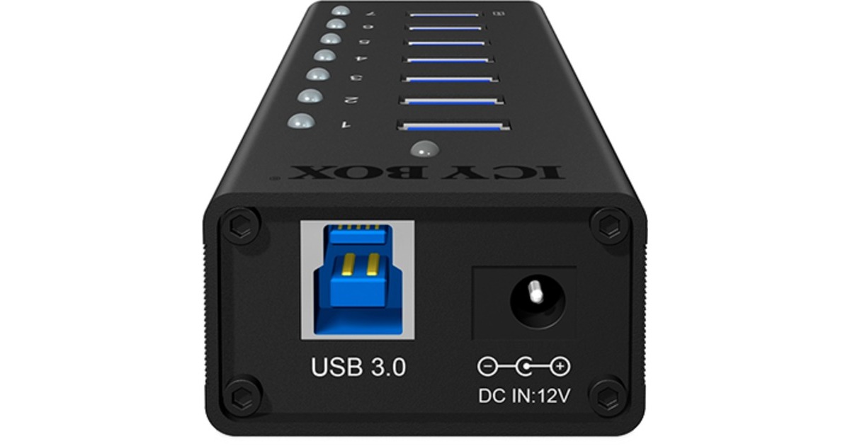ICY BOXIB-AC618 usb-hub  (7x USB-A 3.2 (5 Gbit/s), USB charge port)