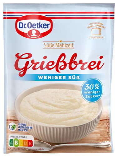Dr. Oetker Grießbrei weniger süß