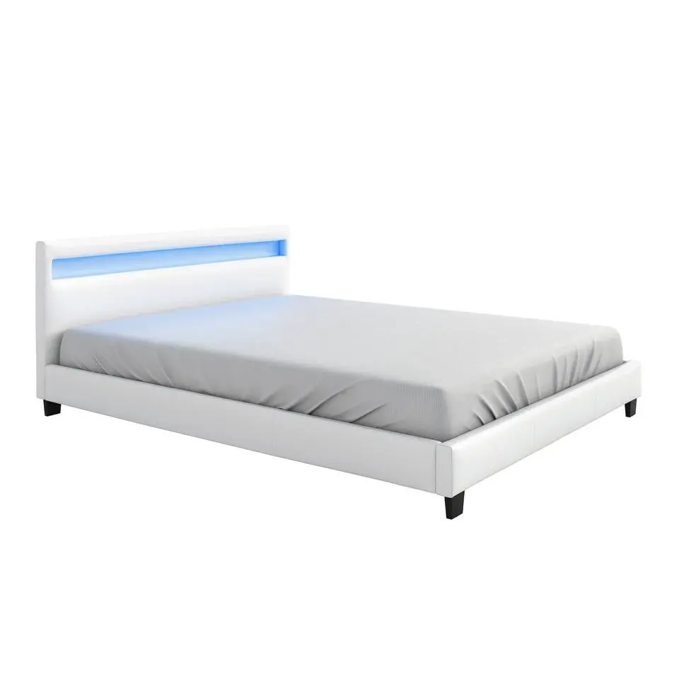 Meubella - Tweepersoonsbed Paris - Wit - 140x200 cm