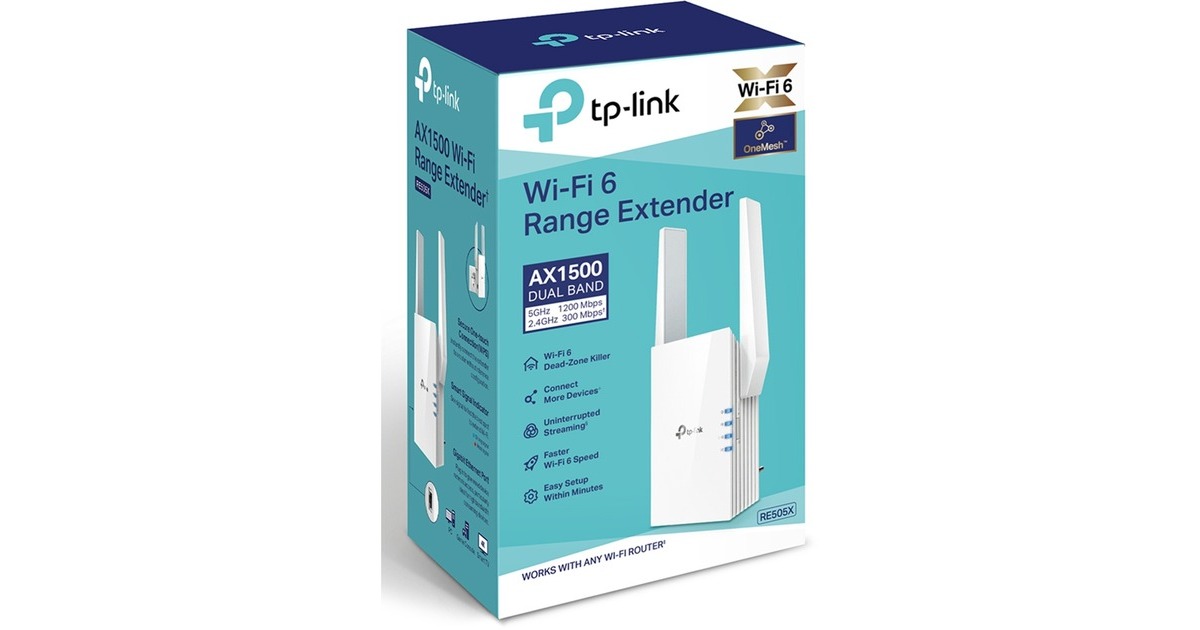 TP-LinkRE505X - AX1500 Wifi Range Extender repeater  (Wit)