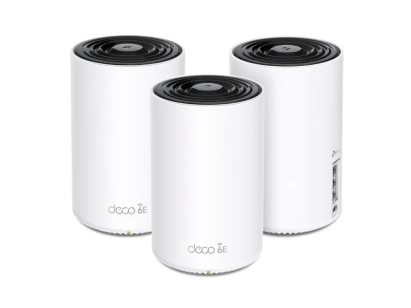TP-Link | Deco XE75 V1 - Wi-Fi-system (3 routere) - op til 7200 sq.ft - mesh - GigE - Wi-Fi 6E - Tri-Band