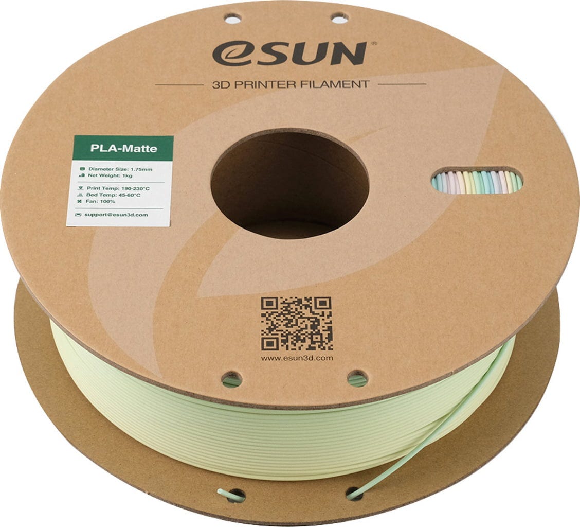 eSUN  PLA-Matte Rainbow, 1,75 mm / 1000 g    Kostengünstiges Filament für Modelle mit matter Oberfläche