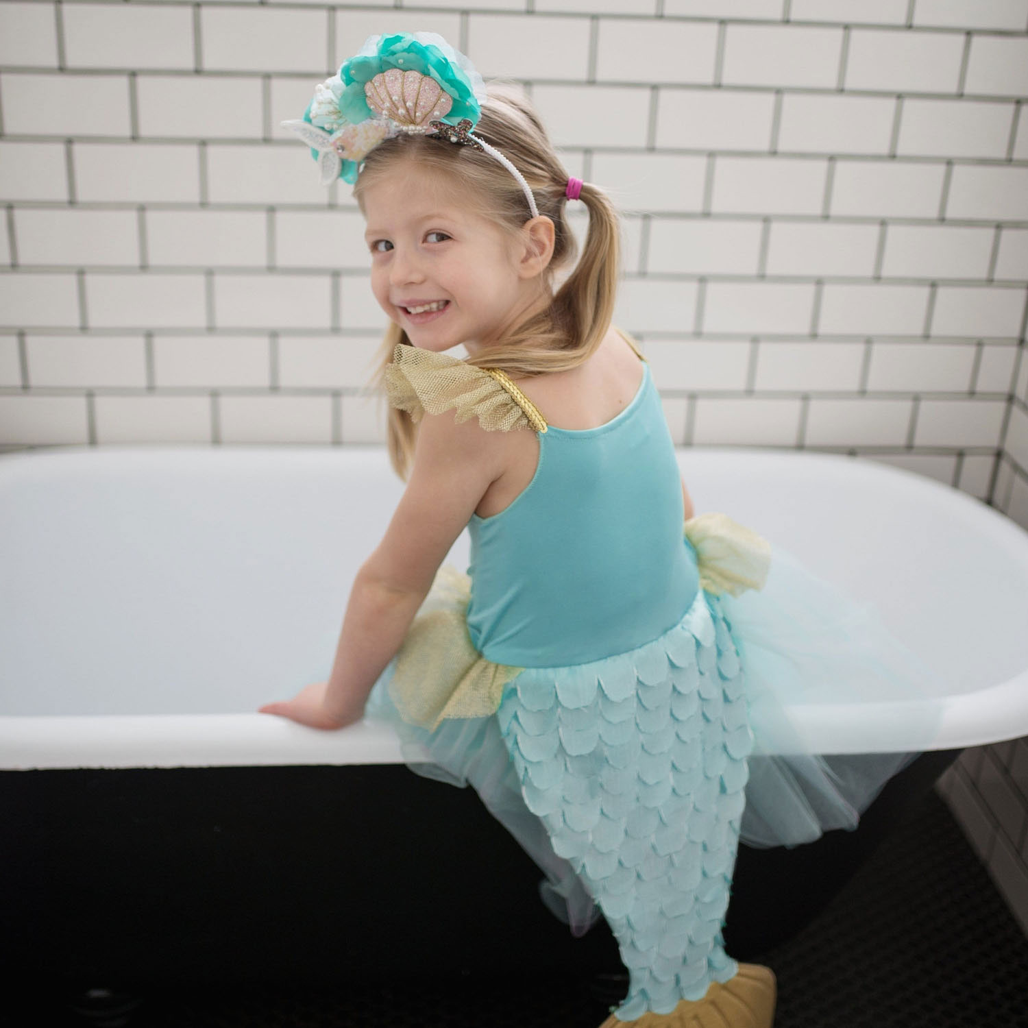 Verkleedjurk Zeemeermin met Staart, 5-6 jaar