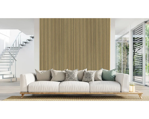 Wally wandbekleding Basic Oak Natural Decor Akoestisch paneel look 9,5x180x2670 mm