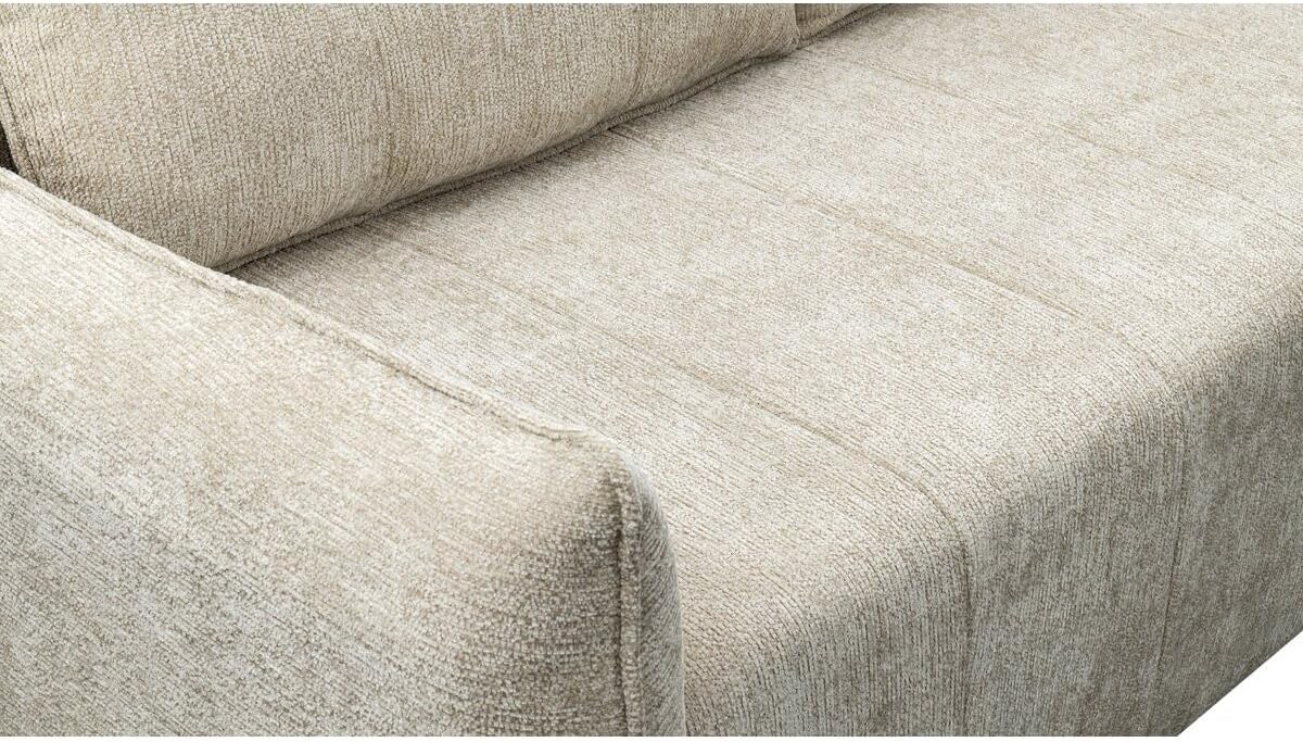 Habitat et Jardin Canapé Droit en Tissu texturé Silvano - 3 Places - Beige PG1654034
