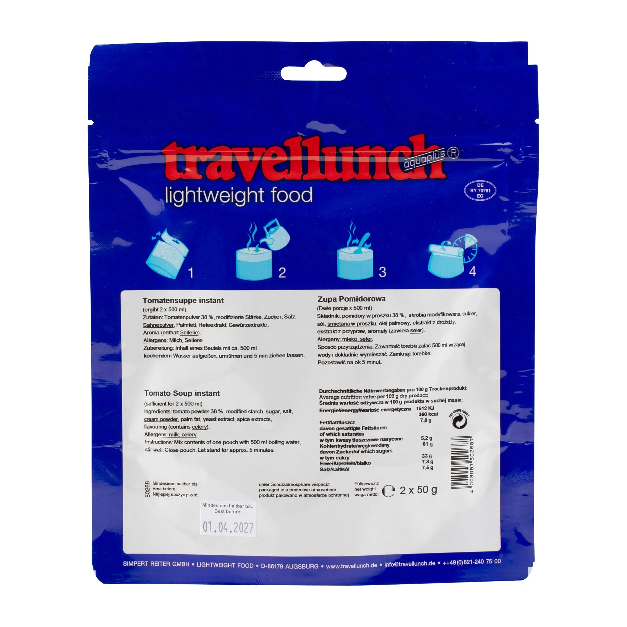 Travellunch -  Tomatensuppe Instant