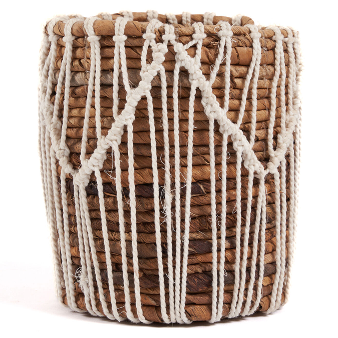 Bazar Bizar Panier Macra-mazing Basket  marron/blanc - D.14xH.16 cm