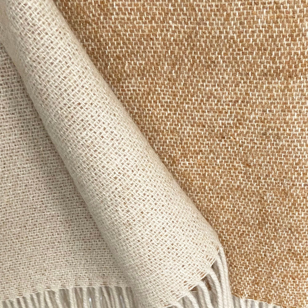 Malagoon Double Faced Plaid - Camel Beige