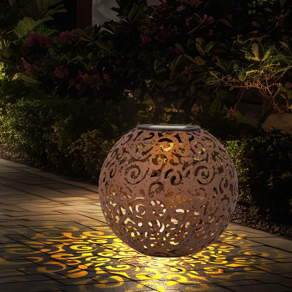 LED Solarleuchte, Dekorgeflecht-Kugel, Höhe 54 cm