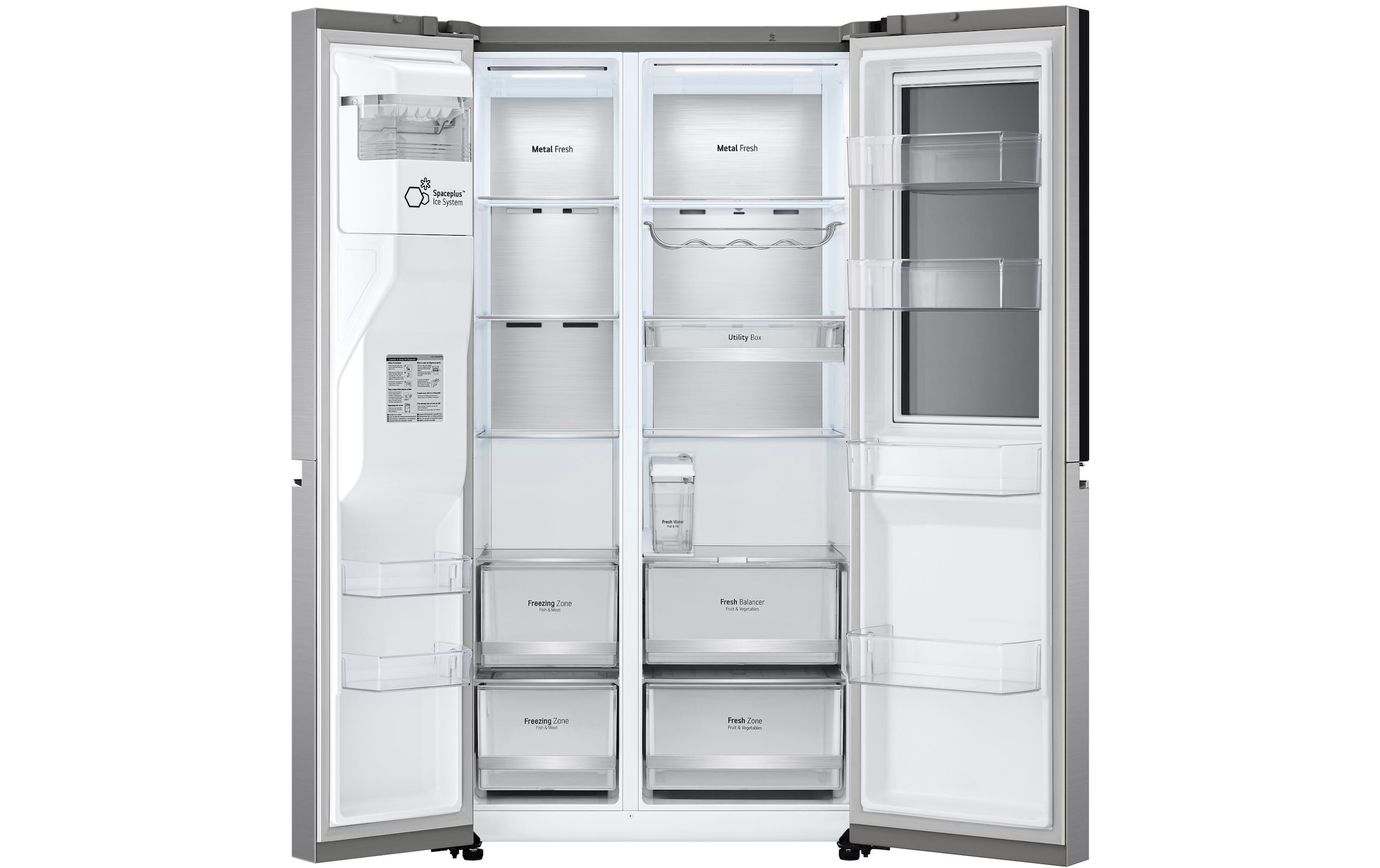 LG Side-by-Side »GSXV91PZAE« 179 cm hoch 91,3 cm breit