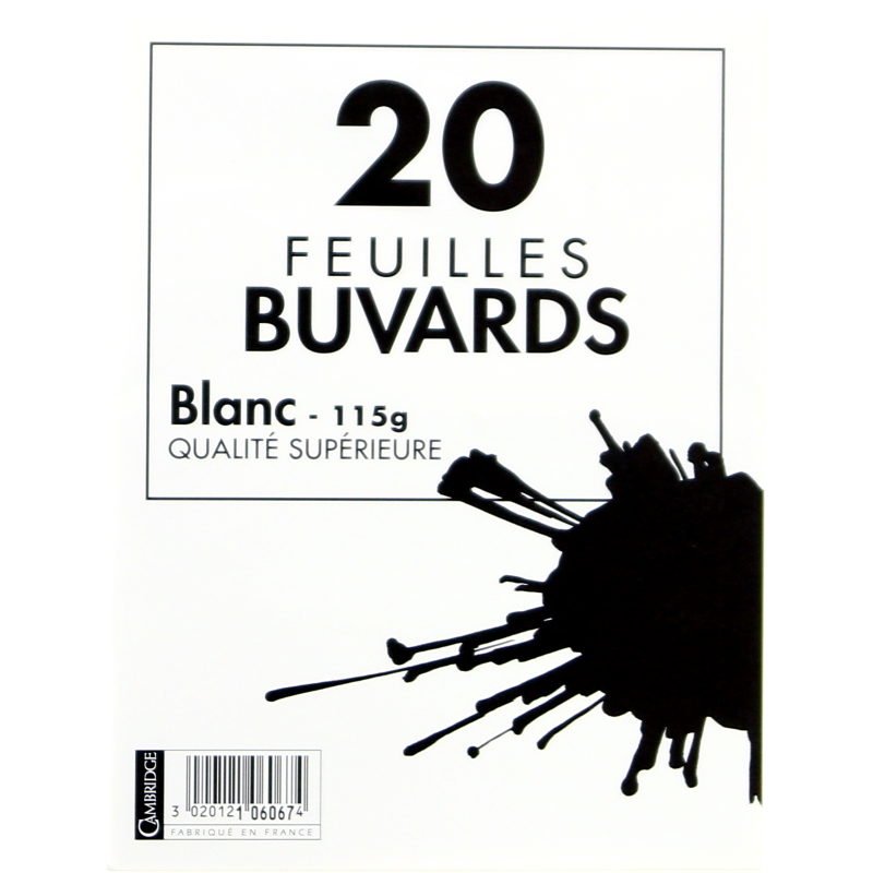 Pochette 20 Buvards 160X210 Blanc