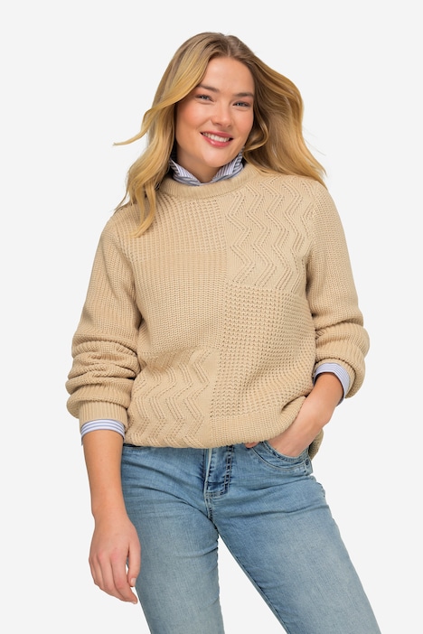 Pullover, Patch-Look