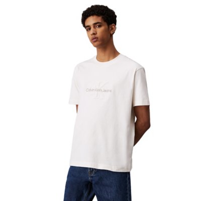 Tee-shirt à manches courtes homme Chenille Monologo CALVIN KLEIN