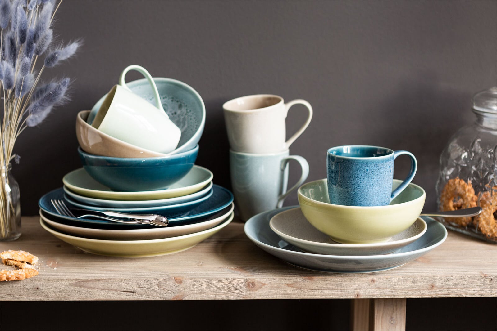 CreaTable Kombiservice NATURE COLLECTION REACTIVA AQUA 16-teilig