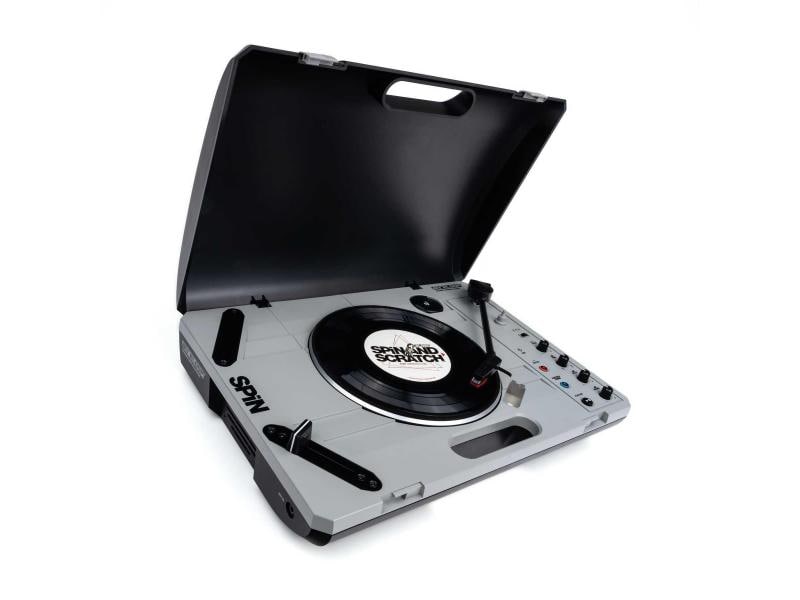 Reloop Plattenspieler Spin Grau Mobiles Schallplatten-Vergnügen an jedem Ort