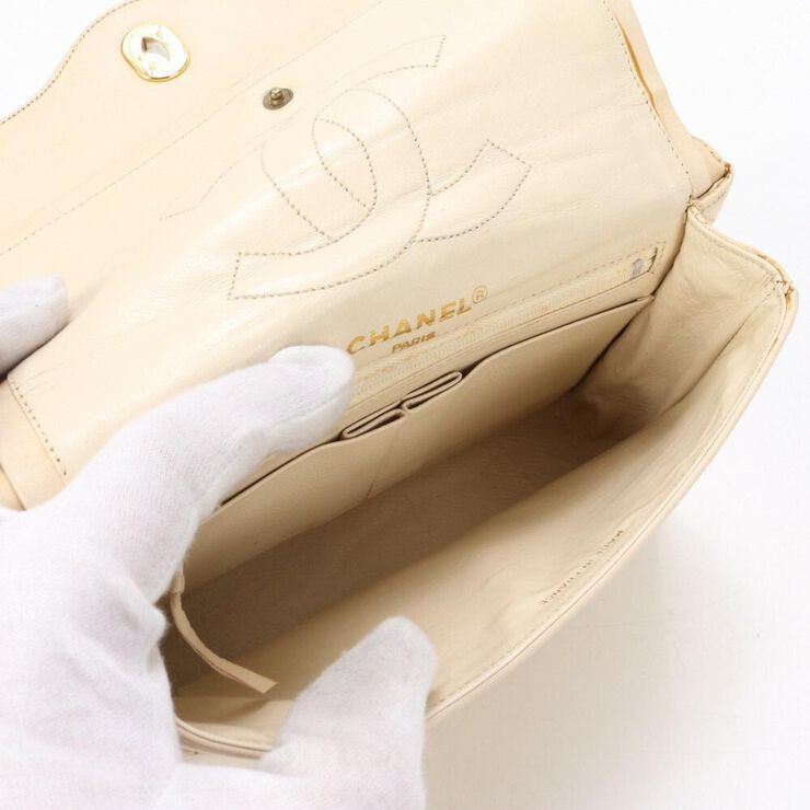 Chanel Vintage Chanel Flap Bag Beige