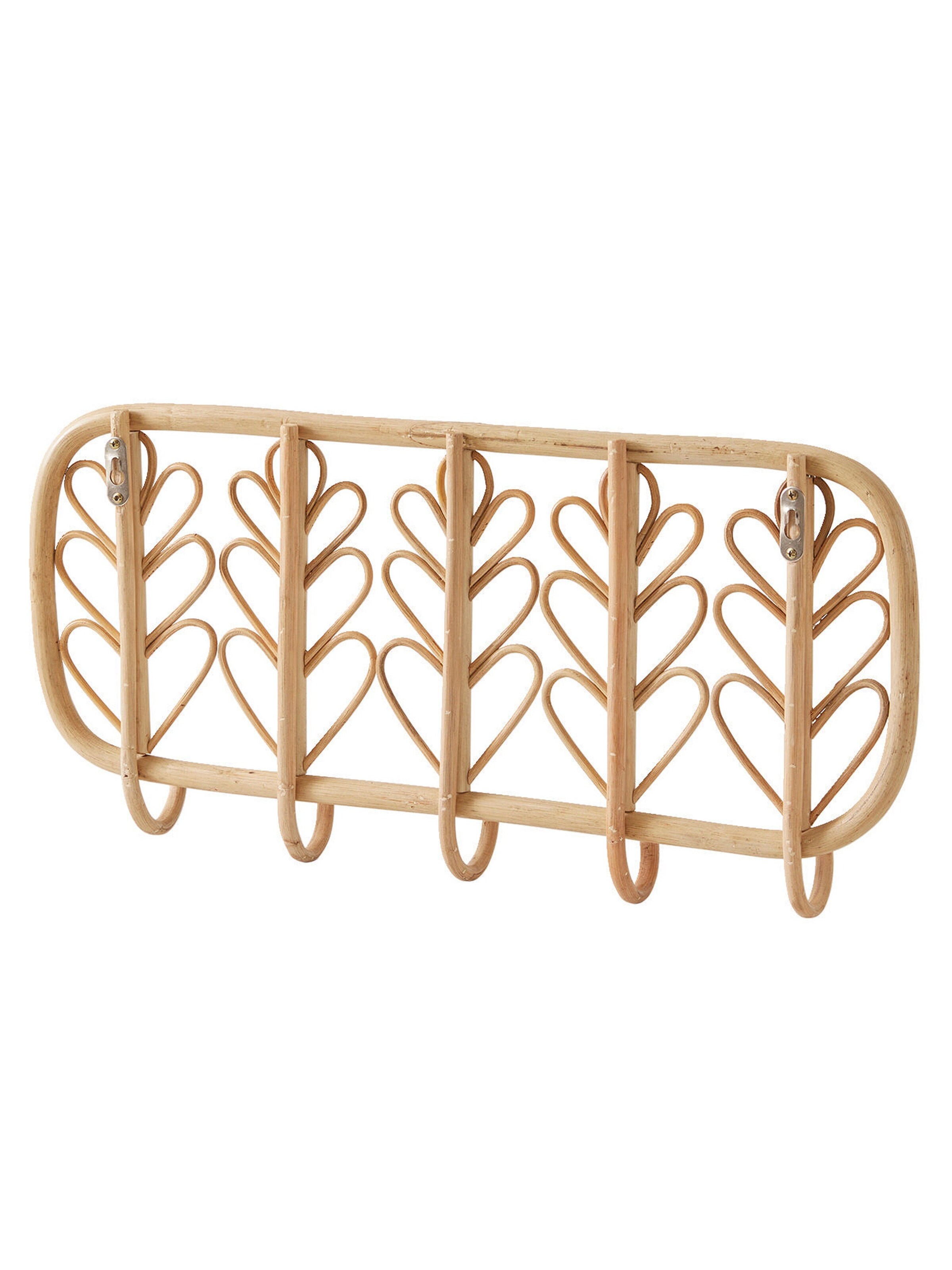 Vertbaudet Kinderzimmer Garderobenleiste aus Rattan BOHO natur/blumenform